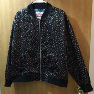 Levi’s rose bud print bomber jacket